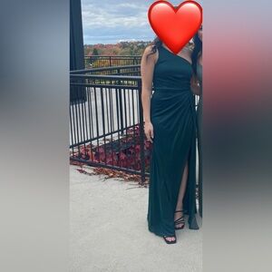 Elegant Dark Green Evening Dress